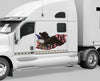 American flag eagle talons vinyl graphics on semi truck